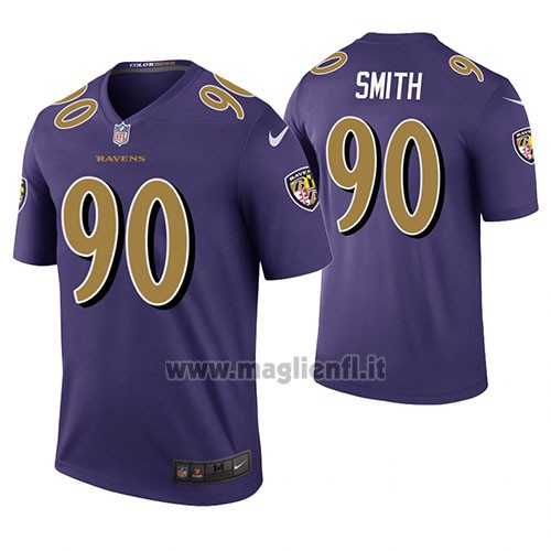 Maglia NFL Legend Baltimore Ravens Za'darius Smith Viola Color Rush